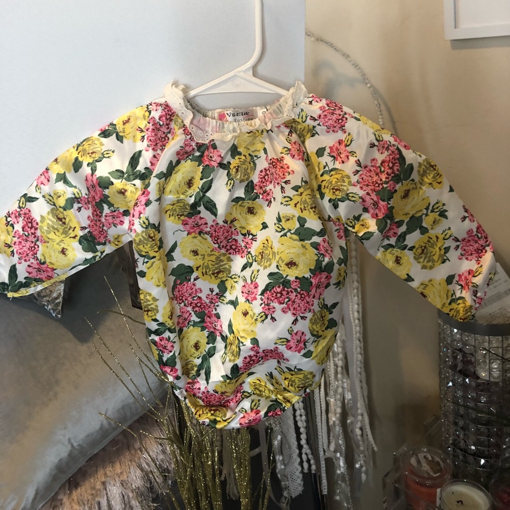 💐Floral Long Sleeve One Piece Body Suit💐